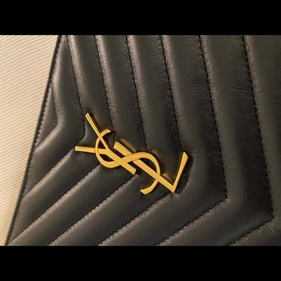 YSL Monogram Document/Tablet Holder in Matelasse Leather - Picture 2 of 7